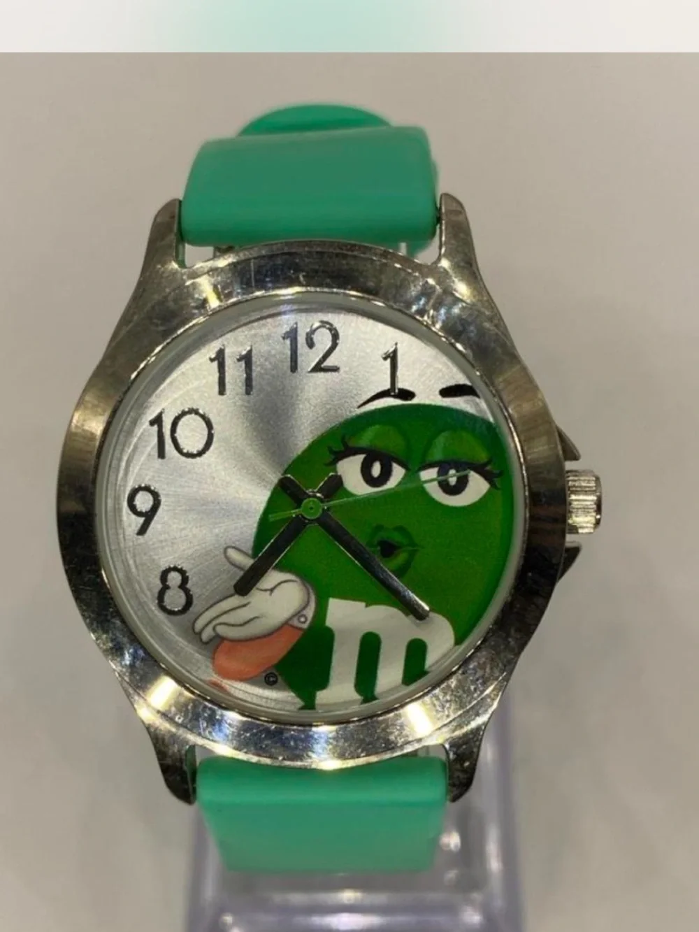 Men’s  *** M&M's “ Jade Green Character Watch - Green Silicone Band * Collectors